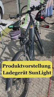 E-Bike Ladegerät SunLight 36 V - Solar, 12 V-KFZ und Steckdose